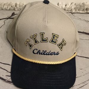 Embroidered Two-Tone Rope Cap - Beige & Black